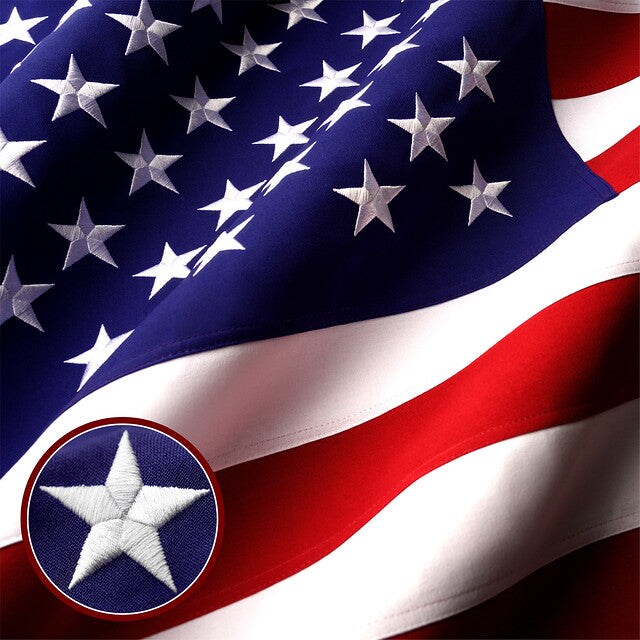 G128 Combo Pack: American USA Flag 3x5 Ft &#x26; Gadsden Don&#x27;t Tread On Me Flag 3x5 Ft | Both StormFlyer Series Embroidered 220GSM Spun Polyester, Brass Grommets