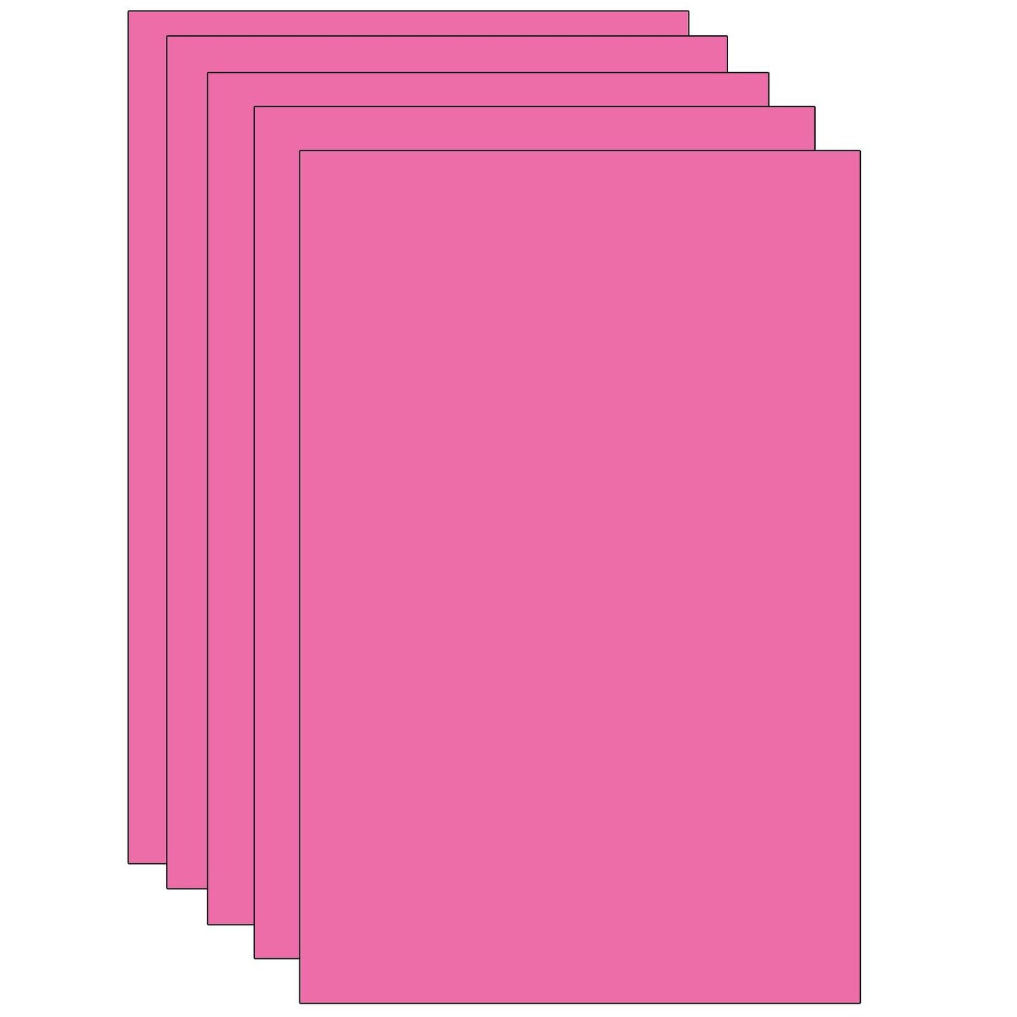Deluxe Bleeding Art Tissue, Dark Pink, 20&#x22; x 30&#x22;, 24 Sheets Per Pack, 5 Packs