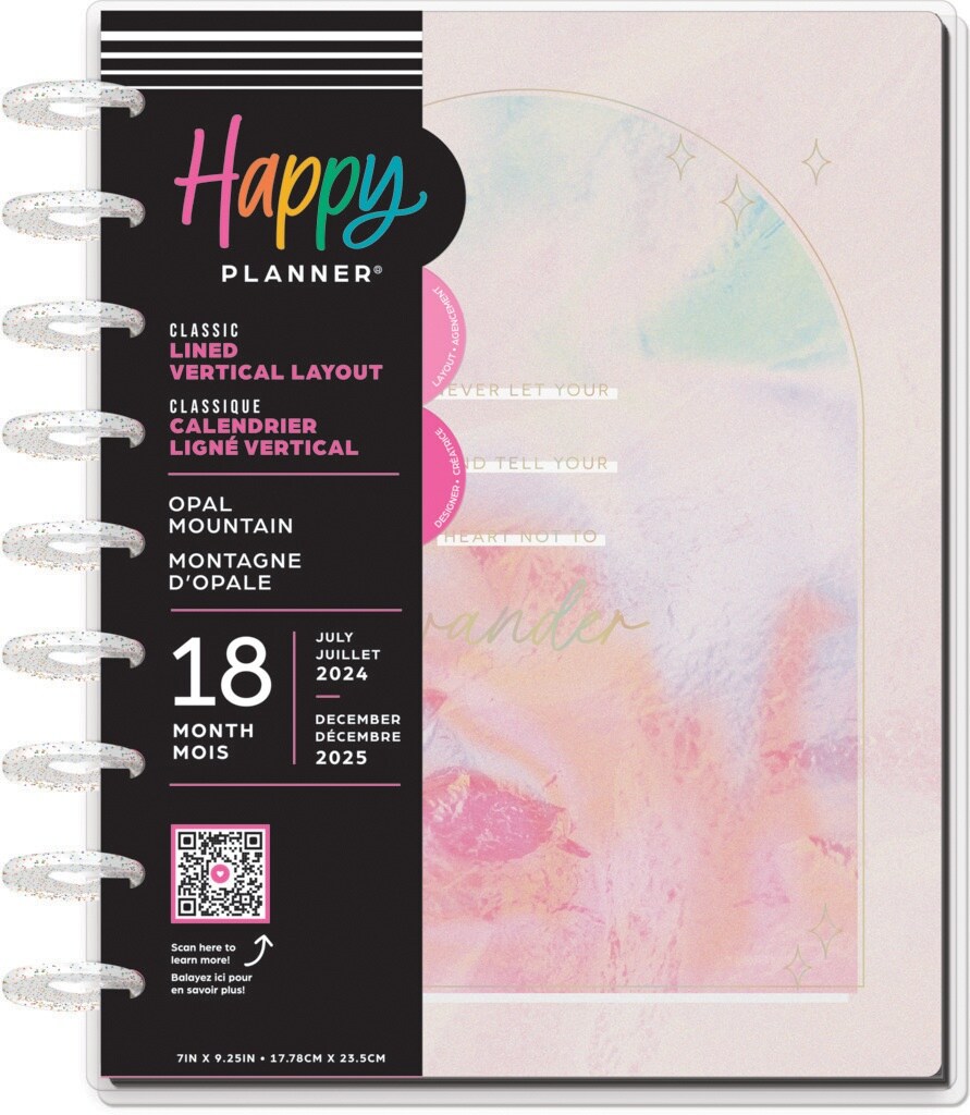 Happy Planner Classic 18-Month Planner-Opal Mountain; July &#x27;24 - Dec &#x27;25