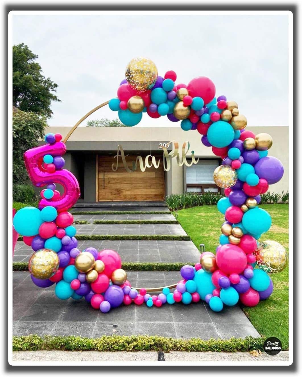 Large Size Metal Round Balloon Arch kit Decoration, for Wedding Birthday Party Decoration, Graduation Decorations and Baby Shower Photo Background
