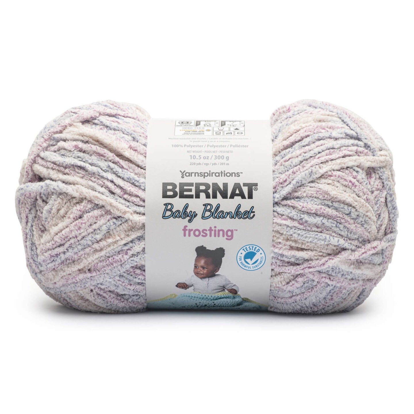 Bernat baby blanket frosting yarn lilac lounge michaels