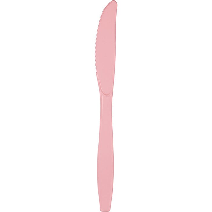Classic Pink Plastic Knives, 50 ct