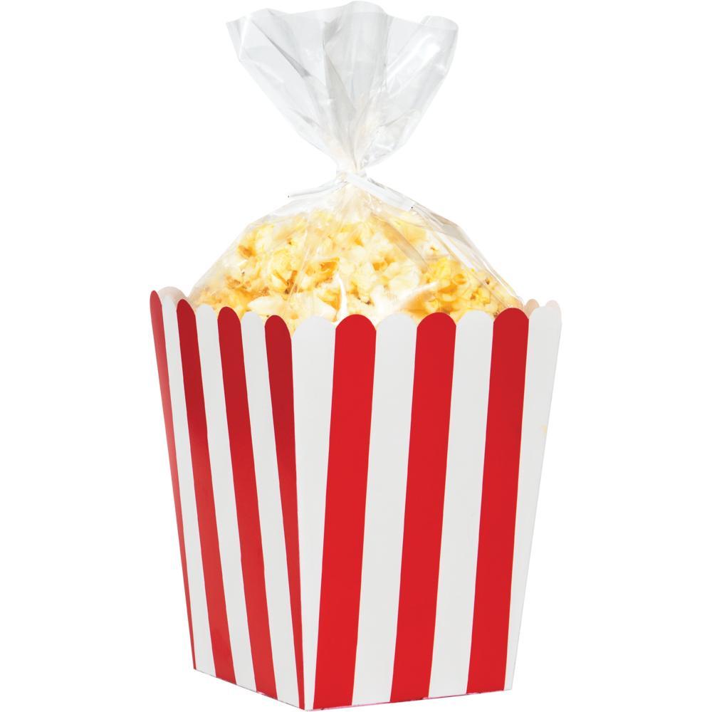 Popcorn Favor Boxes With Cello Bags, 8 ct