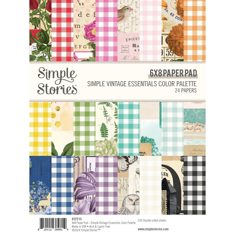Blocco Carta Double-face Simple Stories - Color Vibe Summer - 6x8 Pollici (24 Fogli)