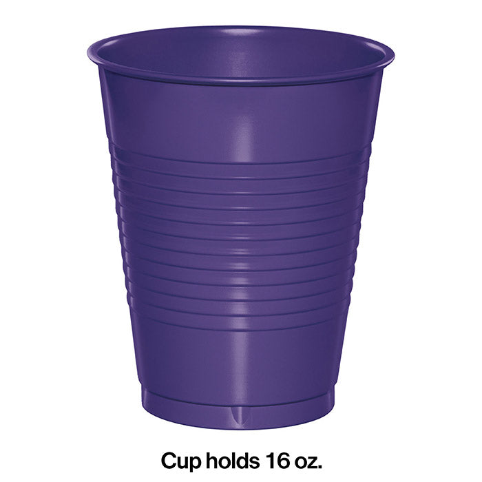 Purple Plastic Cups, 20 ct