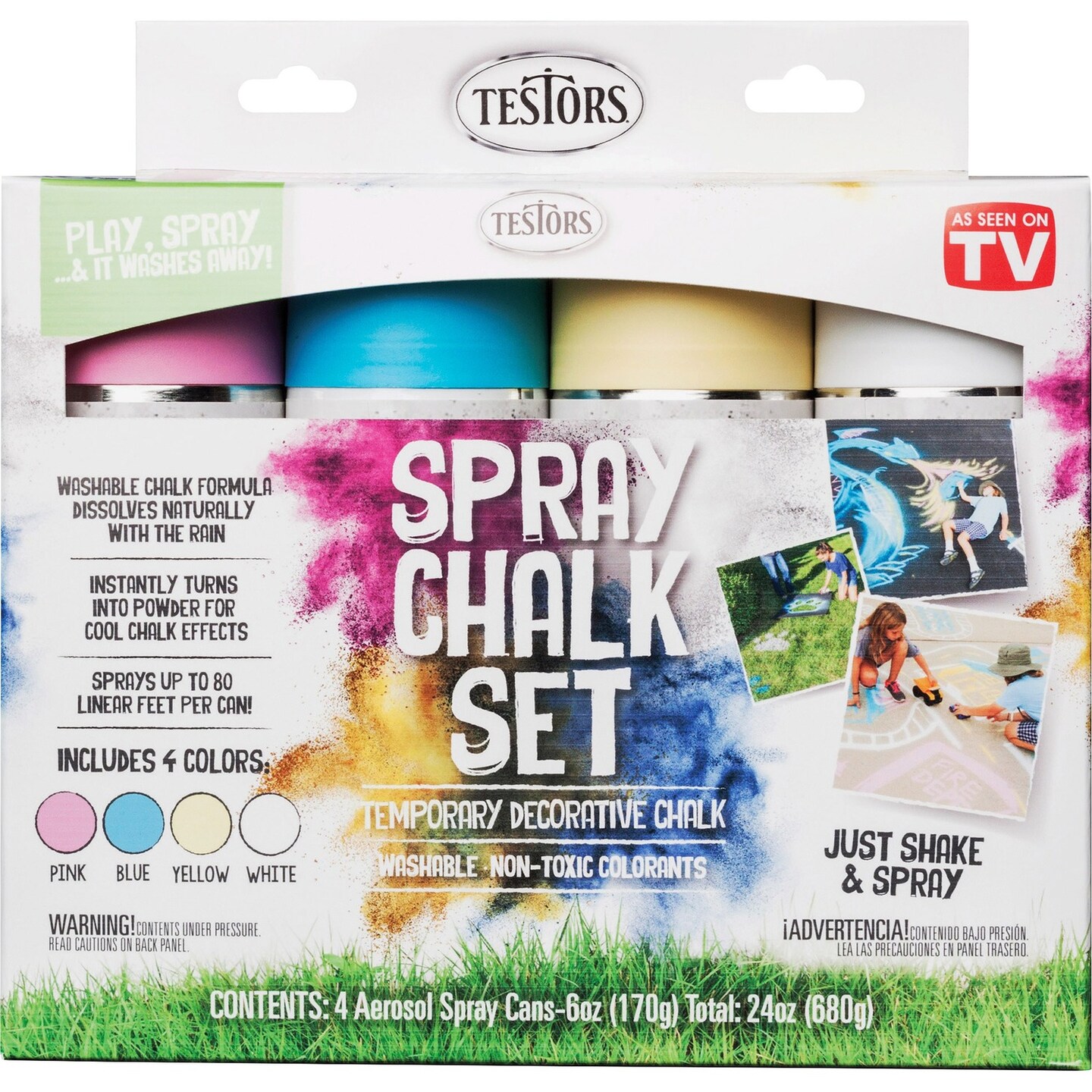 Rust-Oleum Spray Chalk Set 4-Color Kit 6 oz. Cans Assorted