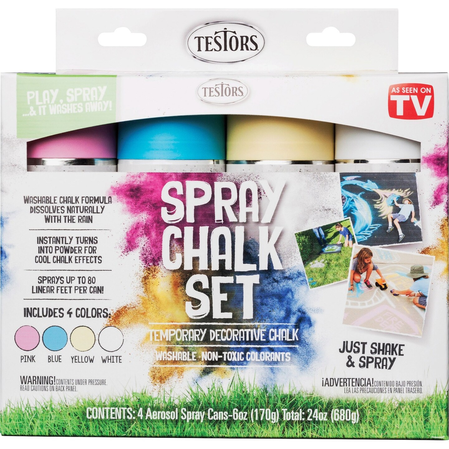 Rust-Oleum Spray Chalk Set 4-Color Kit 6 oz. Cans Assorted