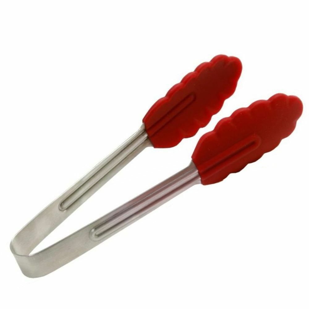 Norpro Mini Stainless Steel Silicone Tipped Food Cooking Serving Tongs ...