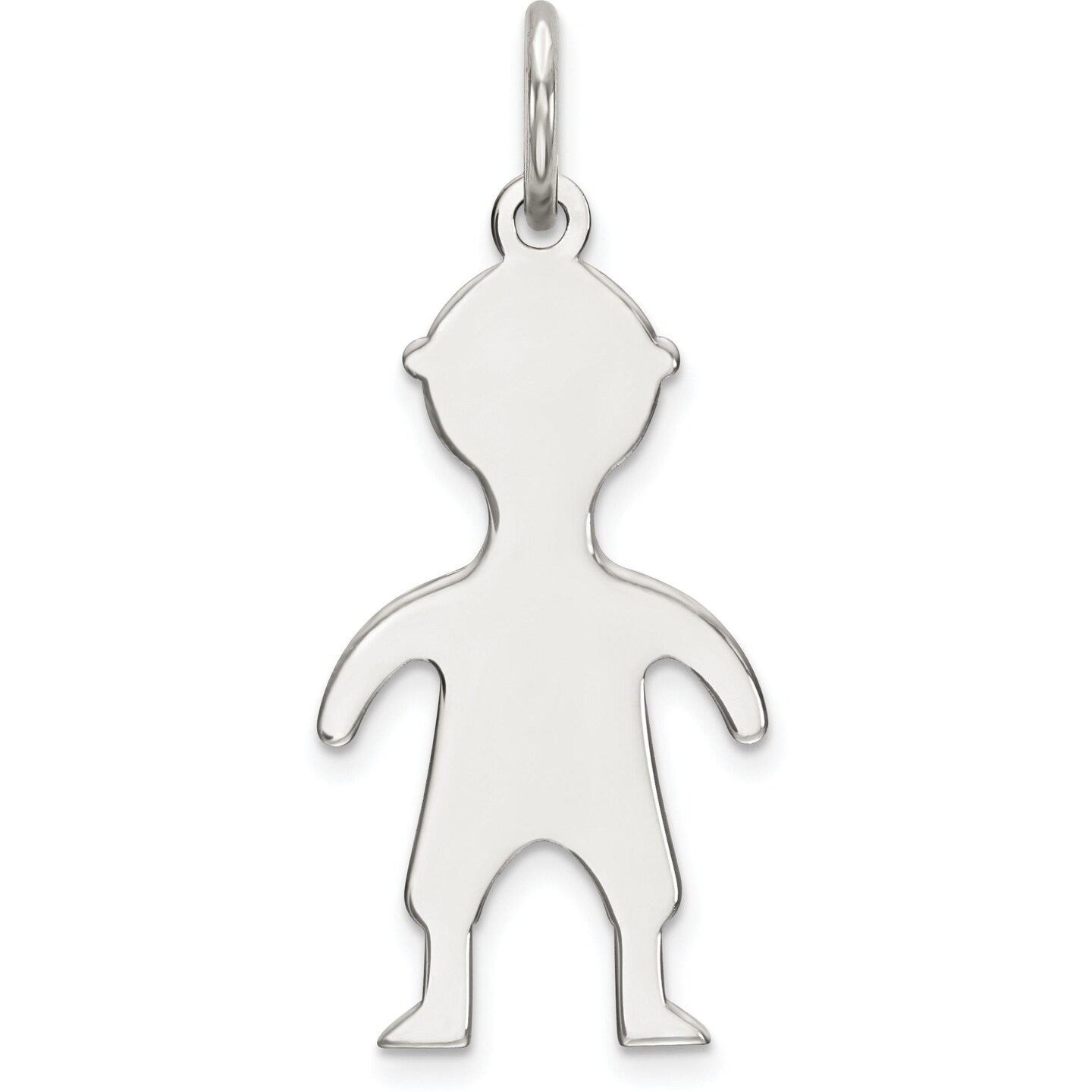 Sterling Silver Boy Charm Jewerly 22mm x 12mm