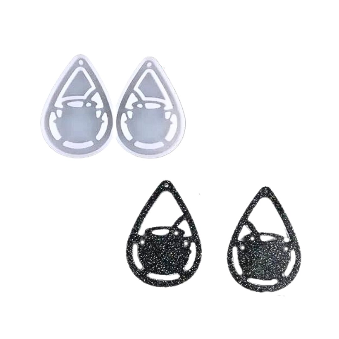 Cauldron Halloween Dangle Earring Mold for UV Resin and Epoxy Resin