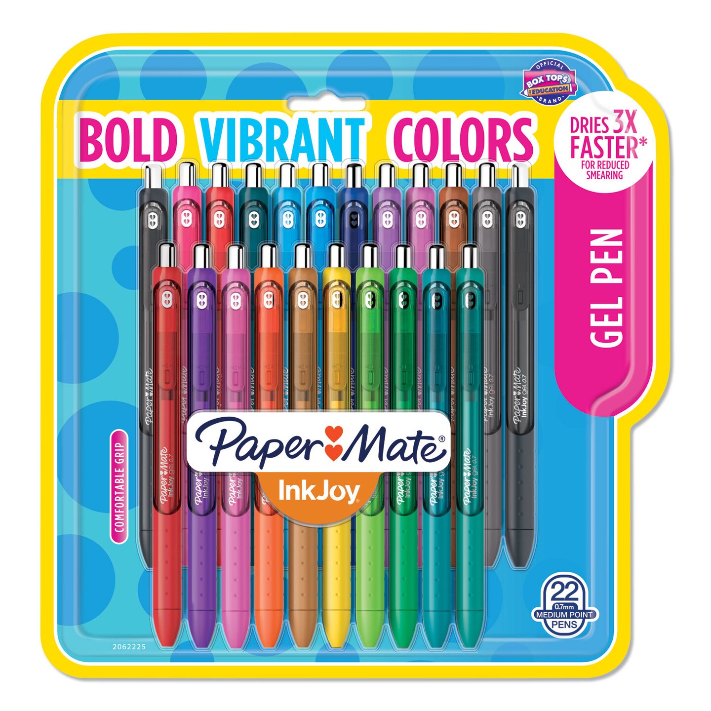 Paper Mate InkJoy Retractable Gel Pen, Medium 0.7mm, Assorted Ink/Barrel, 22/Set