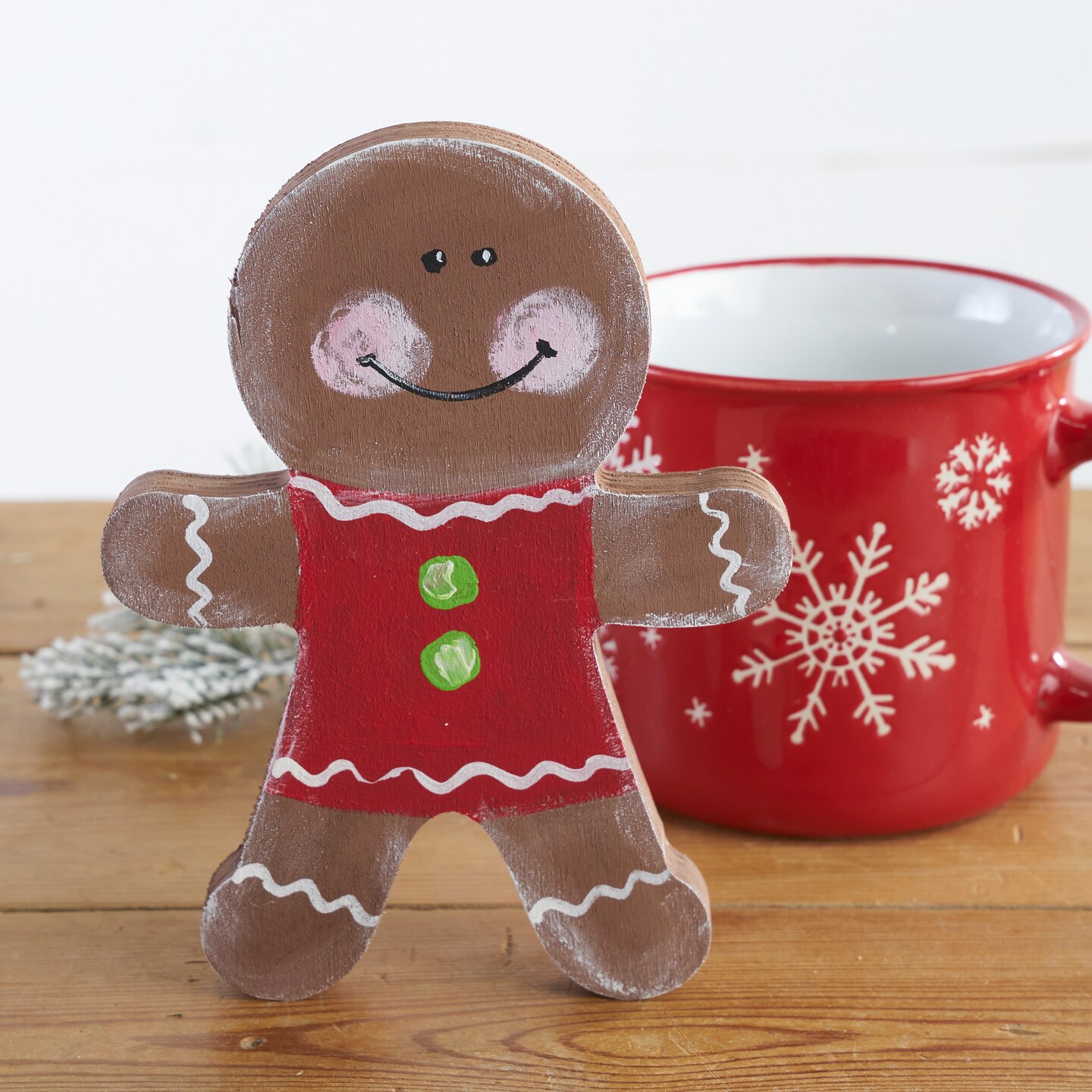 6 in. Unfinished Wooden Chunky Gingerbread Shape