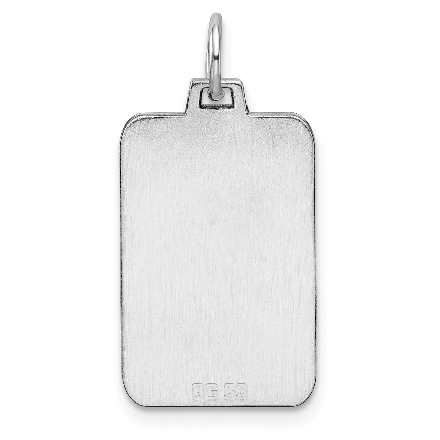 Sterling Silver Disc Rectangle Charm 0.018&#x22; 12.3mm Jewerly 22mm x 12mm