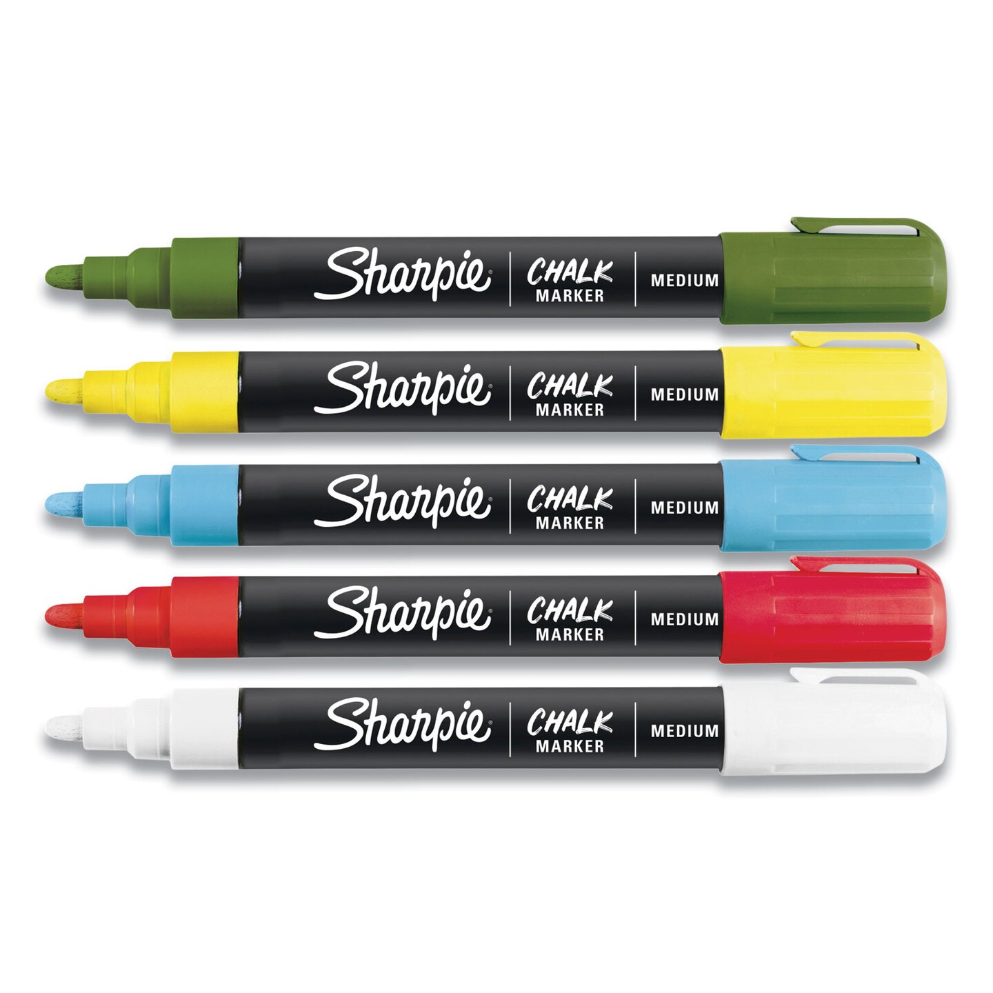 Sharpie Wet-Erase Chalk Marker, Medium Bullet Tip, Assorted, 5/Pack
