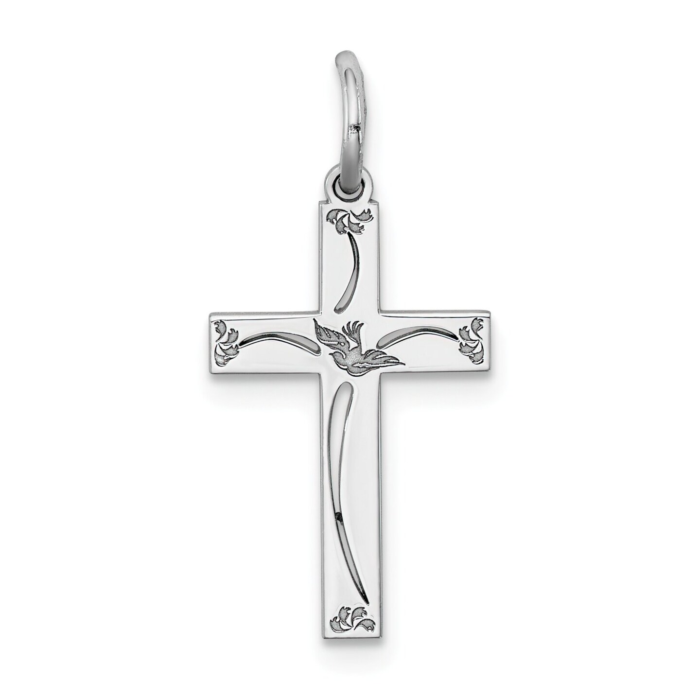 Sterling Silver Cross Charm Jewerly 21mm x 11mm