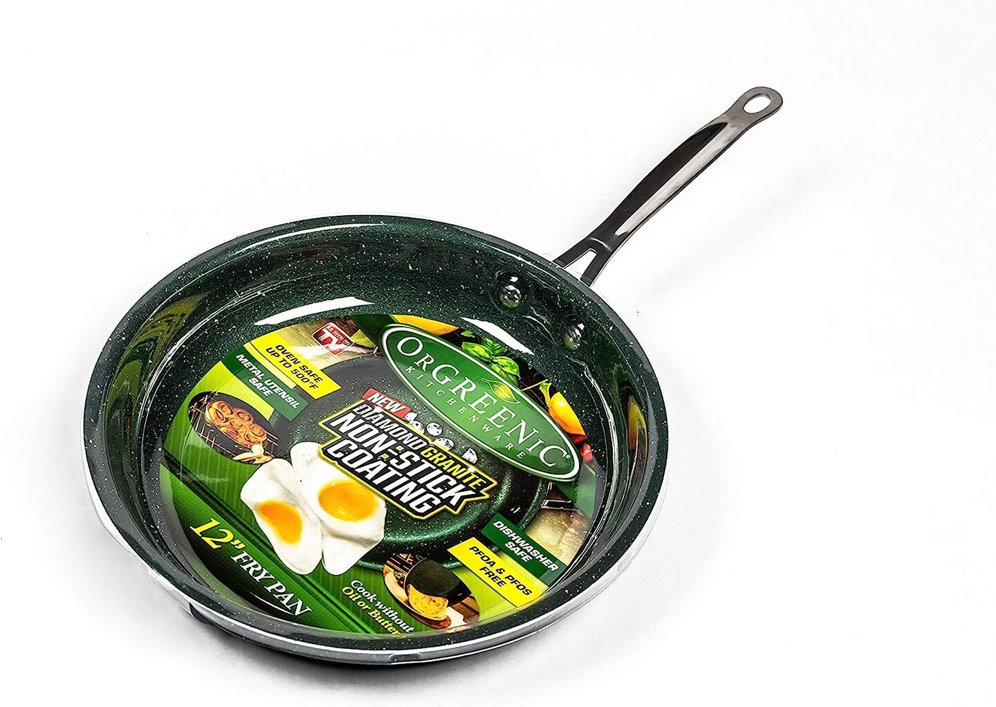 Orgreenic 12in Ceramic Non Stick Frying Pan - Green for sale online