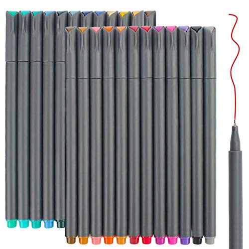  Coloring Markers for Adult Coloring Books Fine Tip 24