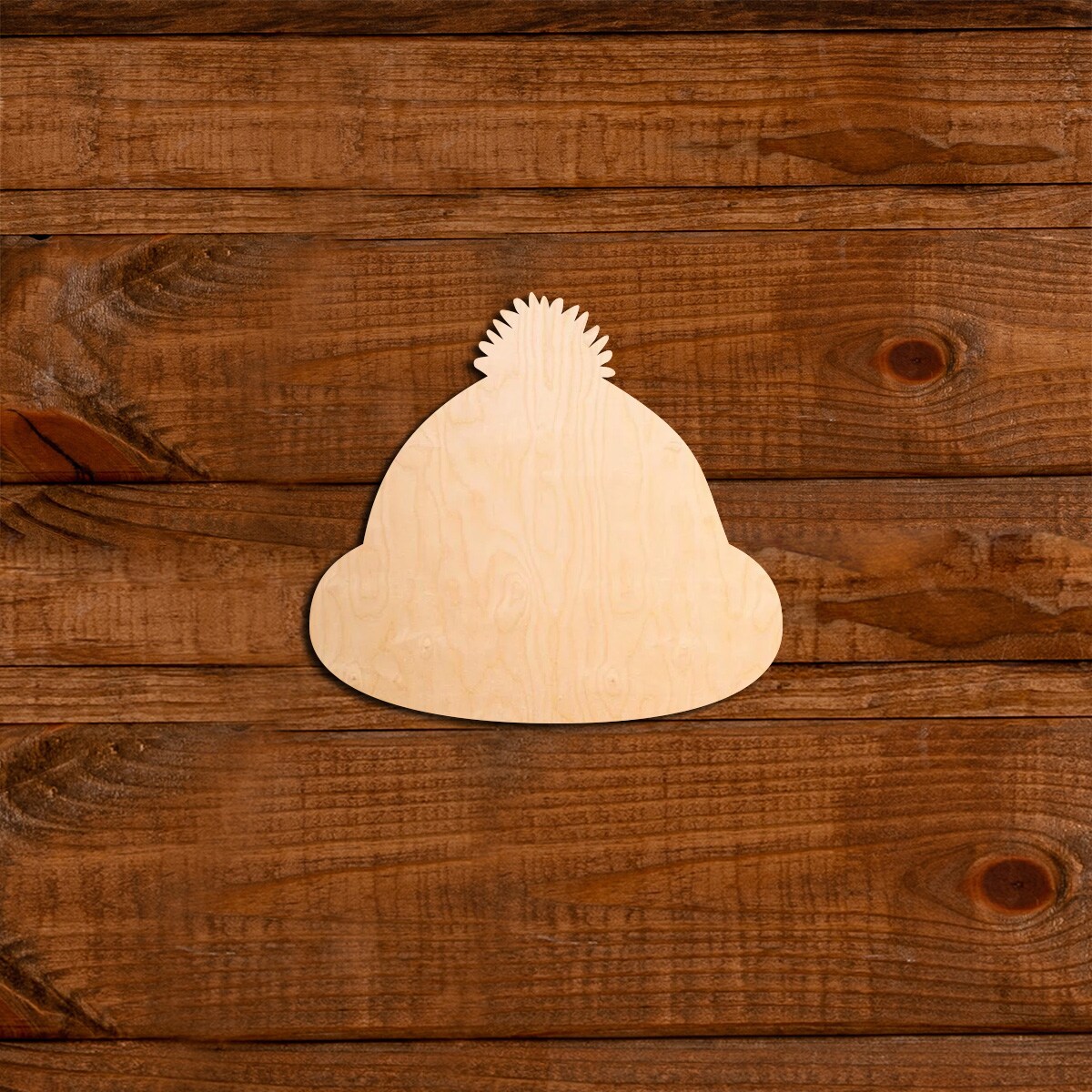 6 in. Unfinished Wooden Winter Cap Shape