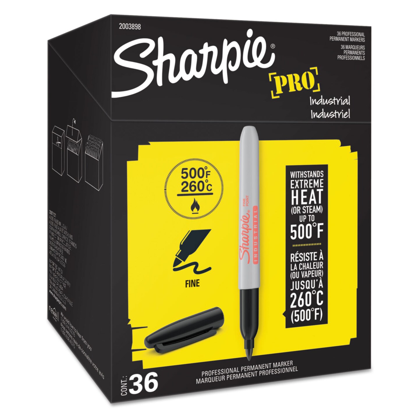 Sharpie Industrial Permanent Marker - Fine Tip - Black