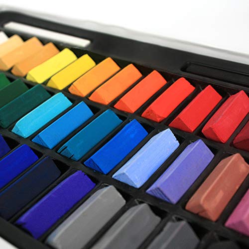  HA SHI Soft Chalk Pastels, 48 colors with additional 2pcs, Non  Toxic Art Supplies, Drawing Media for Artist Stick Pastel for Professional,  Kids, Beauty Nail Art, Pan Chalk Pastels 