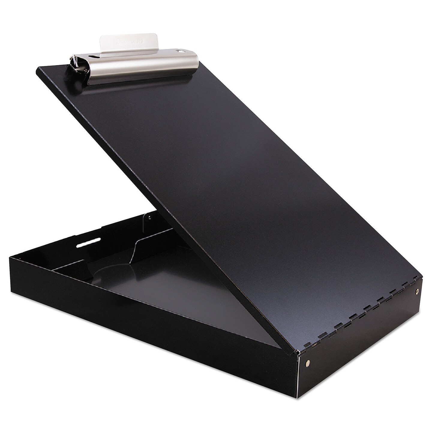 Saunders Redi-Rite Aluminum Storage Clipboard 1 Clip Capacity 8 1/2 x 11 Sheets Black