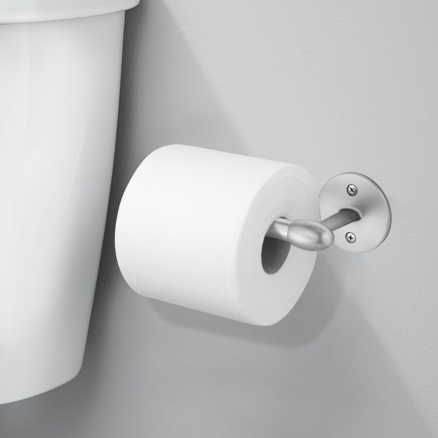 mDesign Metal Wall Mount Toilet Tissue Paper Roll Holder