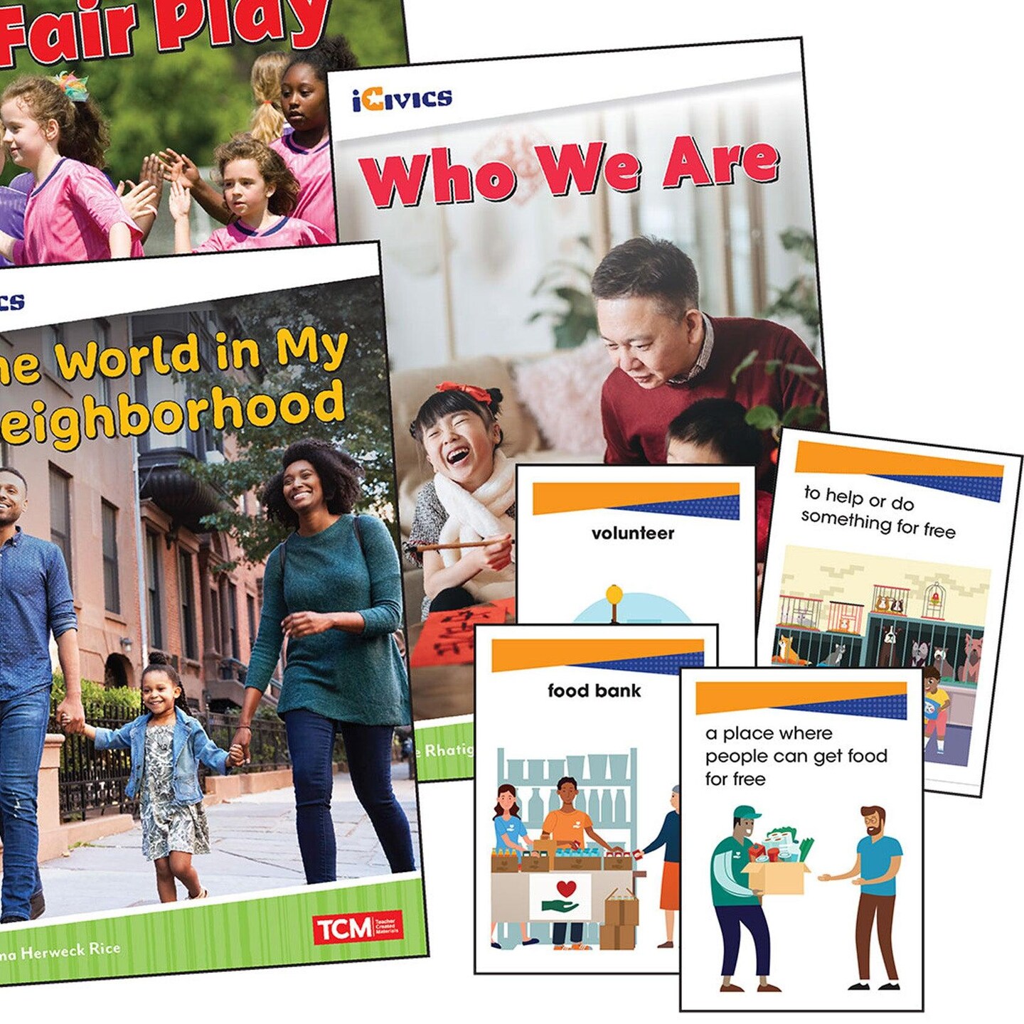 iCivics Grade 1: Community &#x26; Social Awareness 5-Book Set + Game Cards