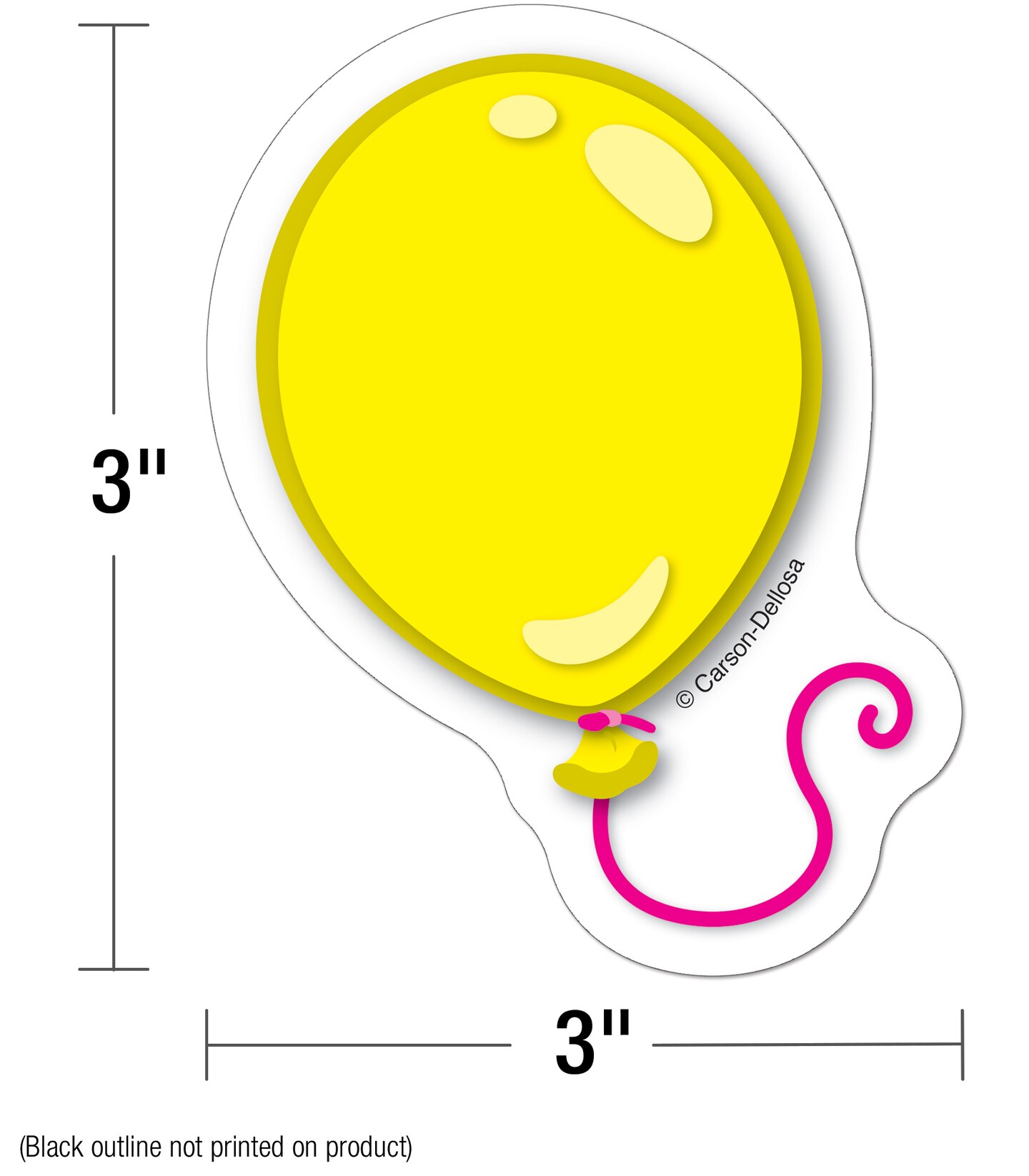 Carson Dellosa 36-Piece Balloon Cutouts, Colorful Cardstock Happy Birthday Bulletin Board Decorations for Party, Name Tags, Labels, and Classroom Decor