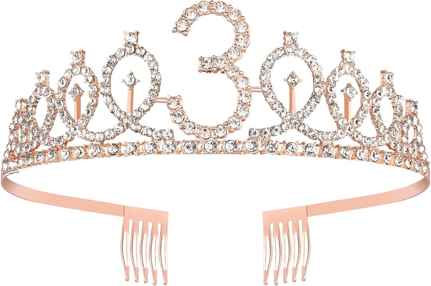 3rd Birthday Sash and Tiara for Girls, Rose Gold Birthday Sash Crown 3 &#x26; Fabulous Sash and Tiara for Girls, 3rd Birthday Gifts for Happy 3rd Birthday Party Favor Supplies