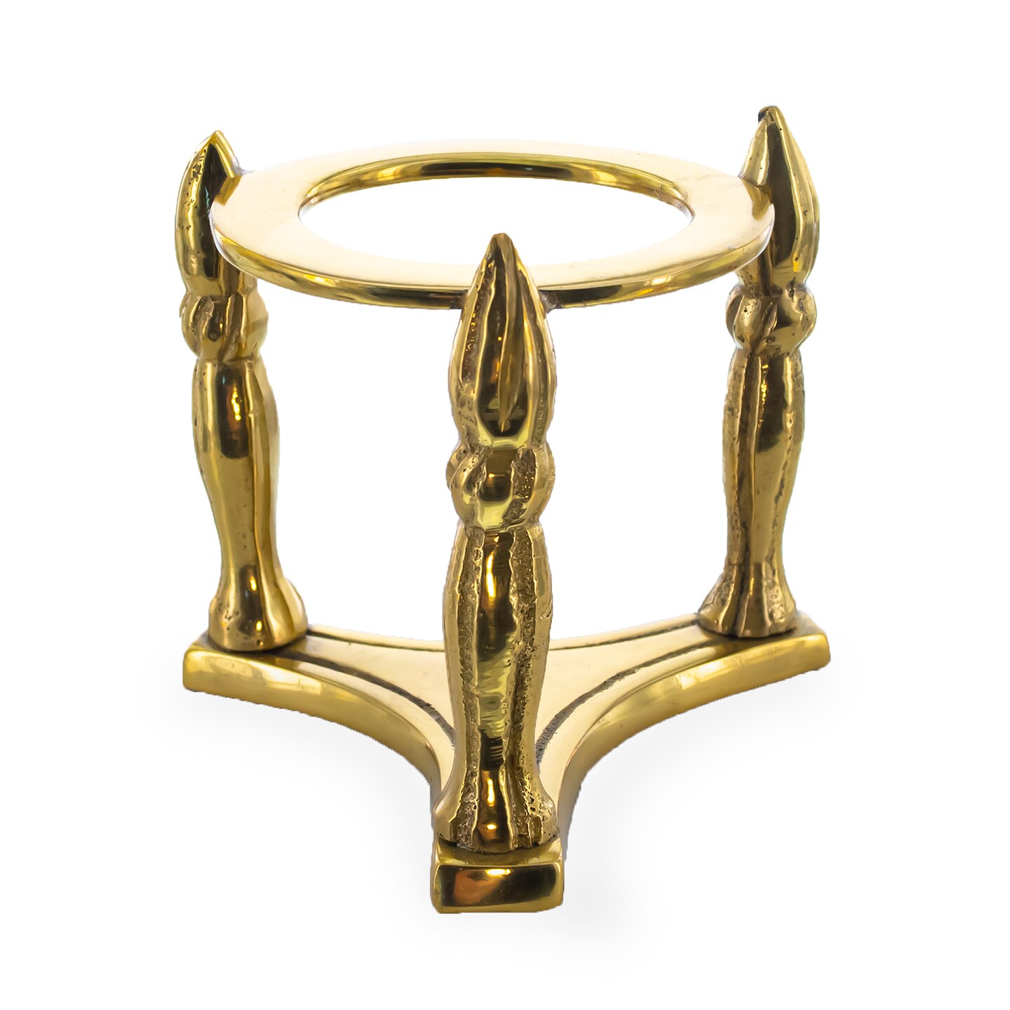 Three Pillars Gold Tone Metal Egg Stand Holder 2.5 Inches