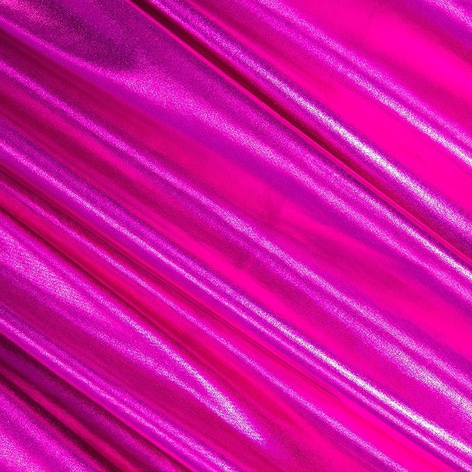 FabricLA | Metallic Lame Foil Spandex Knit Fabric | 4-Way Stretch | 60" Inch Wide by The Yard - Dancewear, Costumes & Decoration