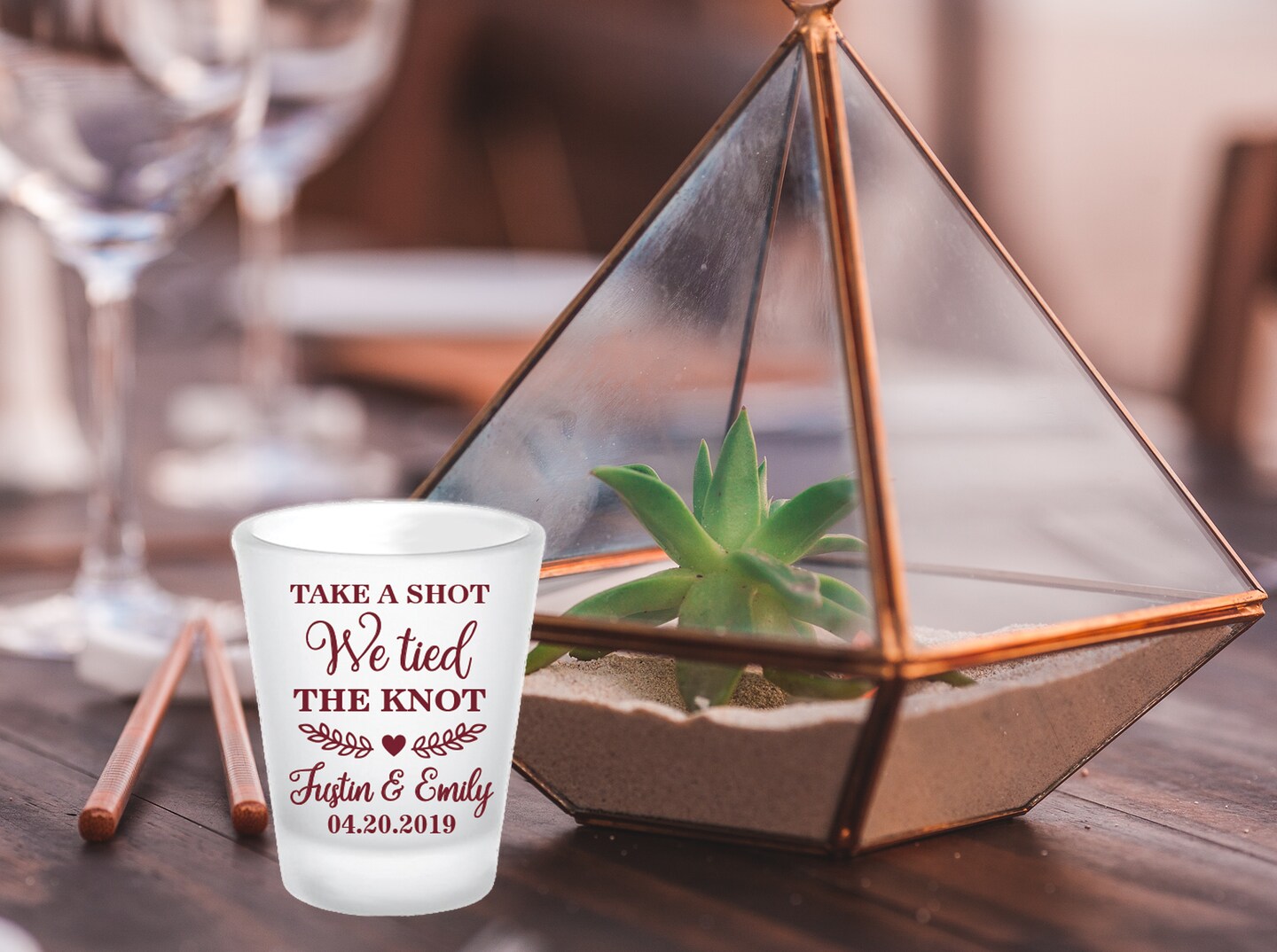 Frosted Take a Shot We Tied the Knot Shot Glasses, Wedding Favors,  Customized Frosted Wedding Shot Glasses, Bulk Frosted Shot Glasses |  MakerPlace by Michaels