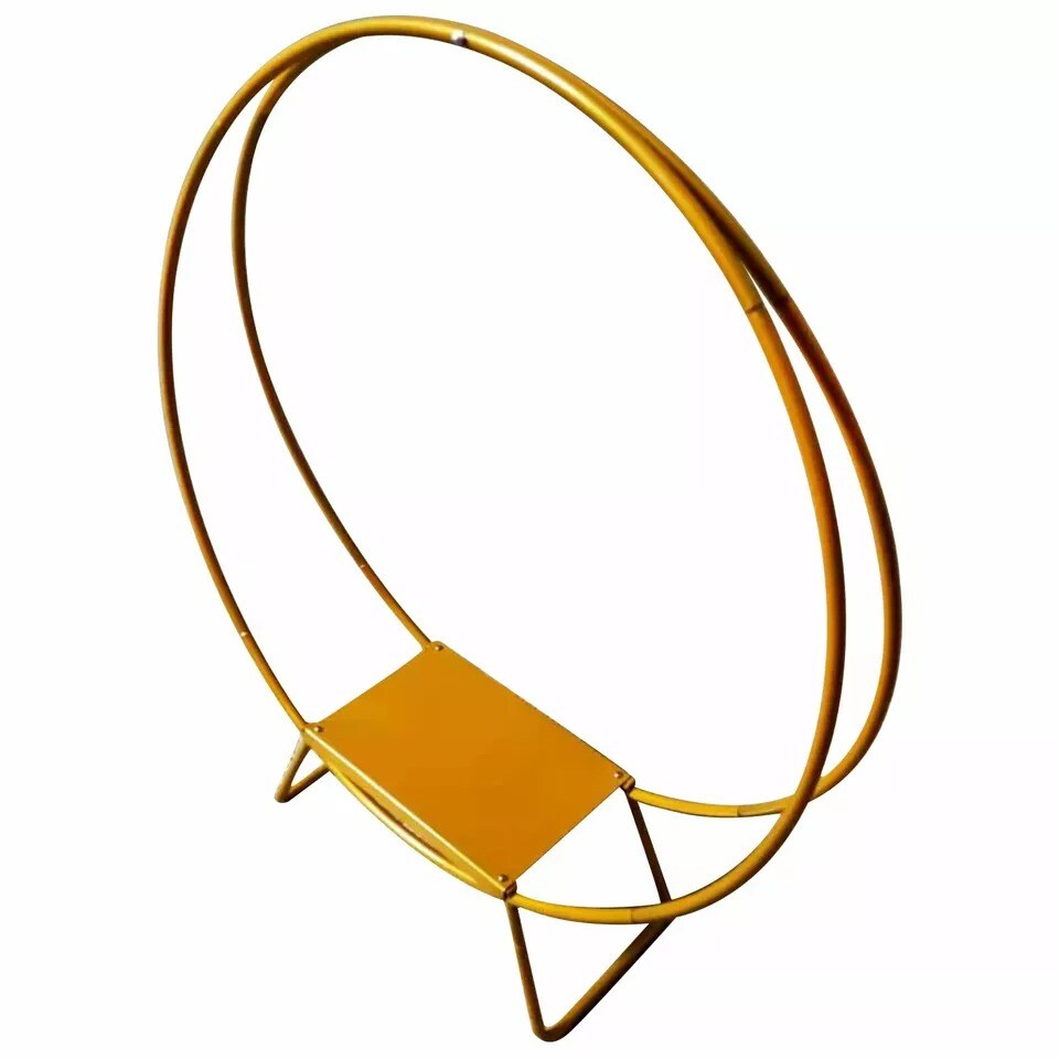 Wedding Cake Stand Golden Double Hoop Flower Rack Floral Hoop Arch Decor 80cm