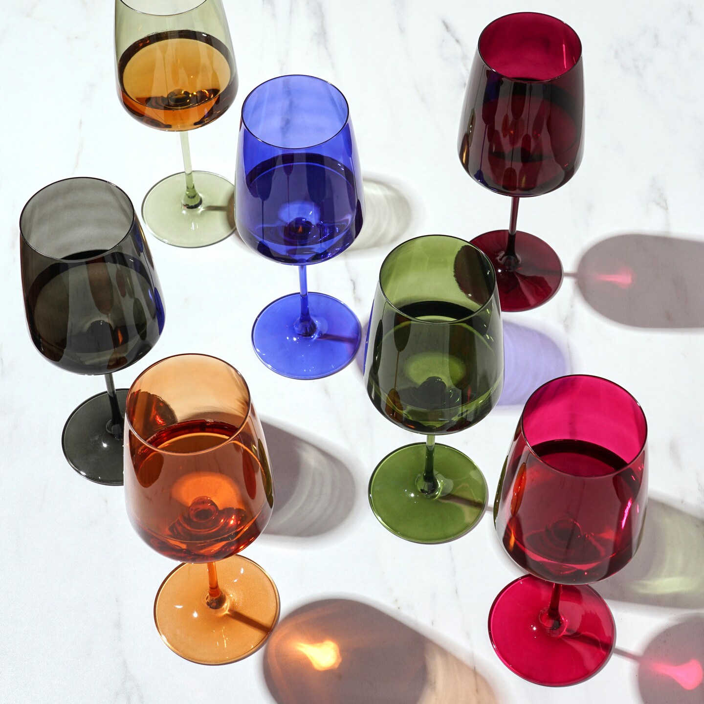 Reserve Nouveau Crystal Wine Glasses in Seaside 