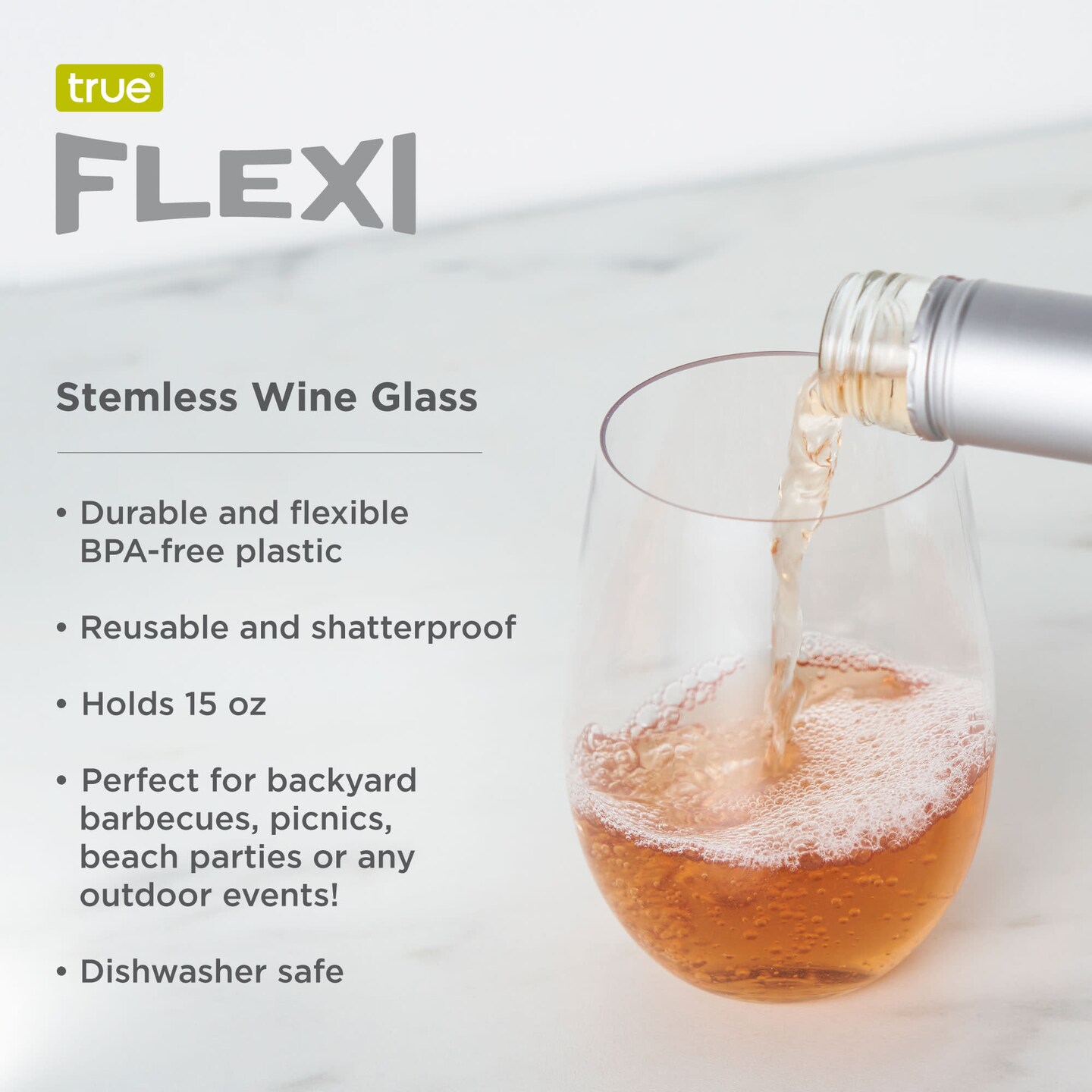 Flexi Stemless Wine Glass Bulk 