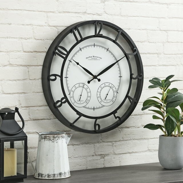 FirsTime &#x26; Co. Bronze Park Outdoor Wall Clock, Traditional, Analog, 18 x 2 x 18 in