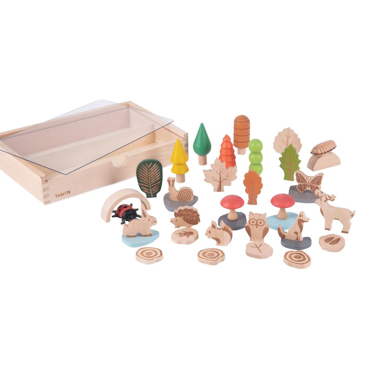 TickiT Woodland Trail Accessory Set - 37 Assorted Wooden Shapes