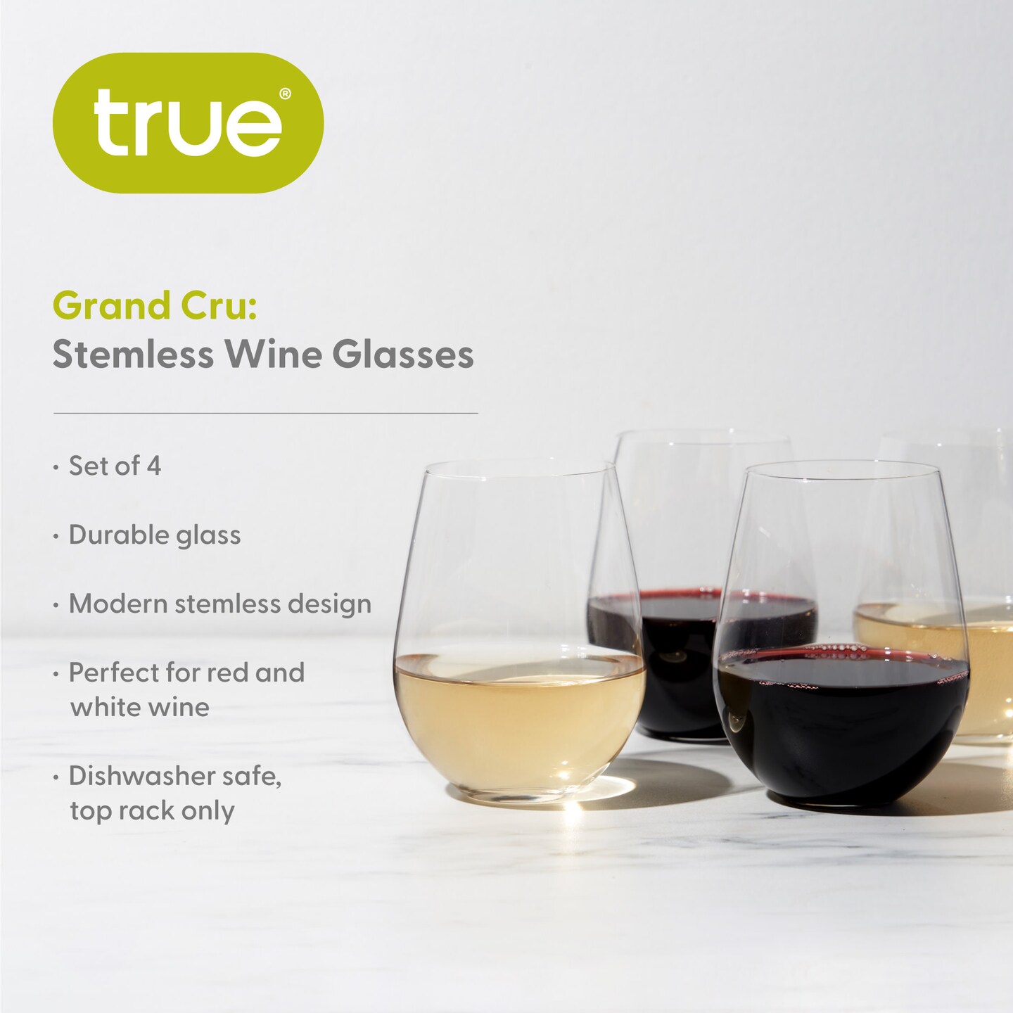 Vino Stemless Red Wine Glass  set of 4
