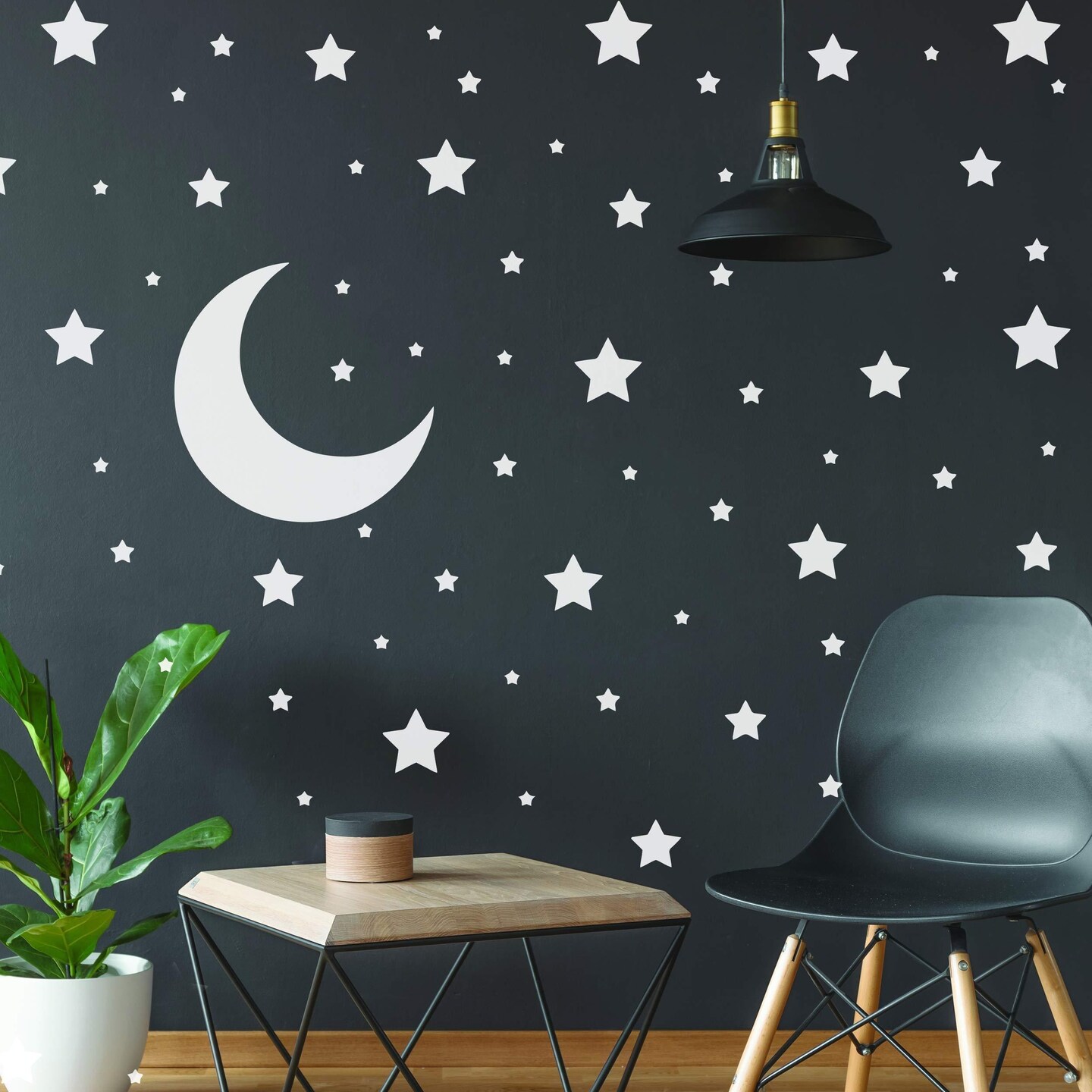 White Stars Stickers   Space Themed Bedroom Constellation Wallpaper Decor Decal   Star Moon Nursery Room Decals for Wall   220 Stickers