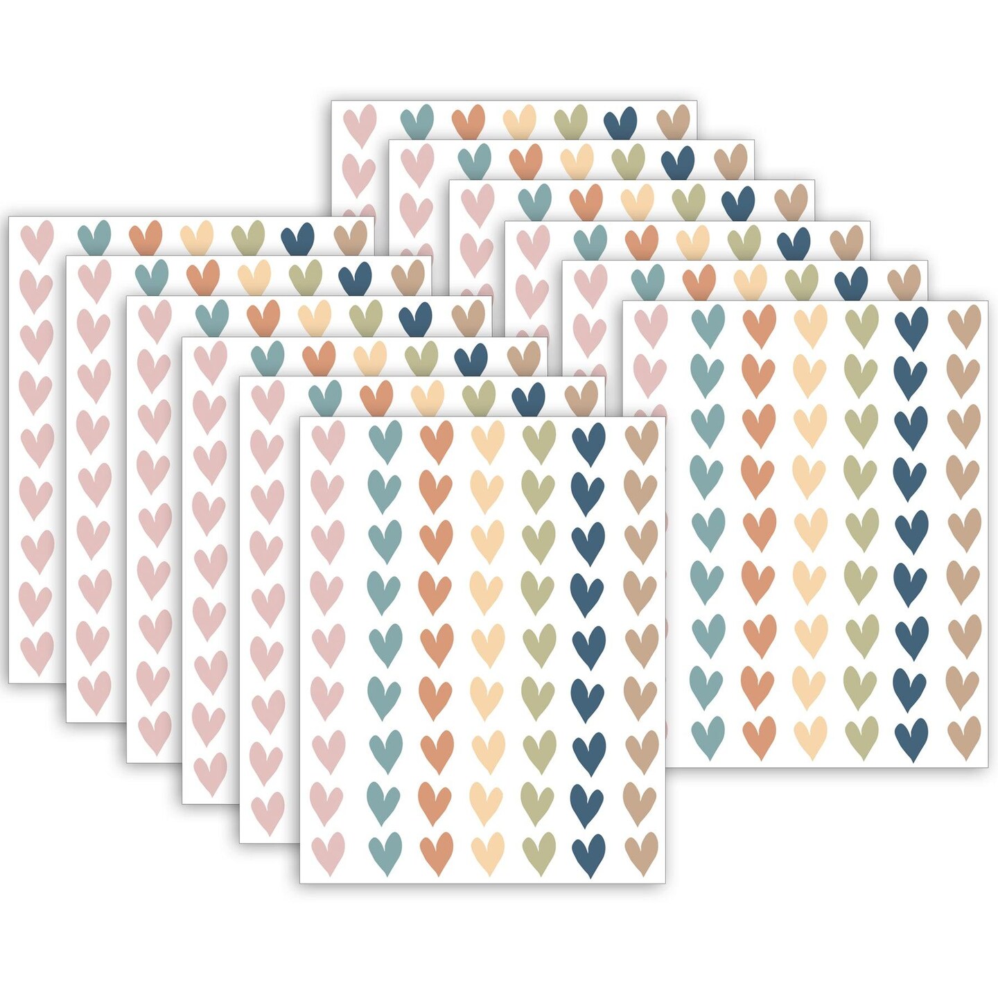 Everyone is Welcome Hearts Mini Stickers, 378 Per Pack, 12 Packs