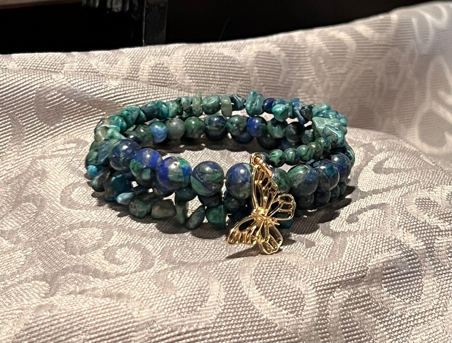 High quality Chrysocolla gemstone bracelet