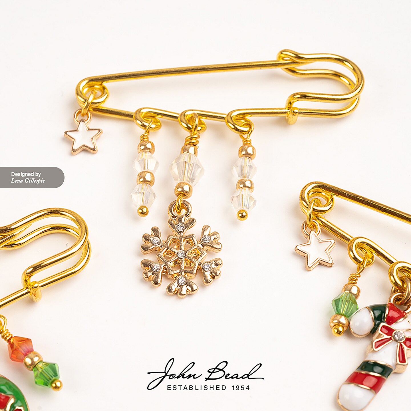 John Bead Sweet &#x26; Petite Snowflake Holiday Charms, 8pcs