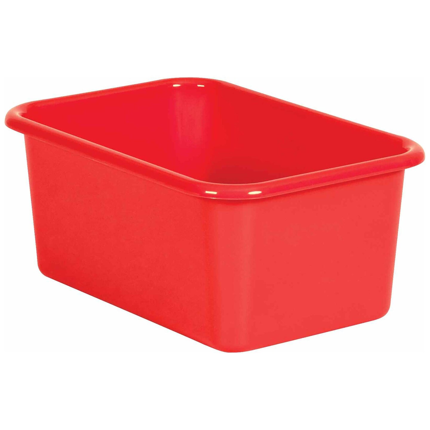 Red Small Plastic Storage Bin, Pack of 6