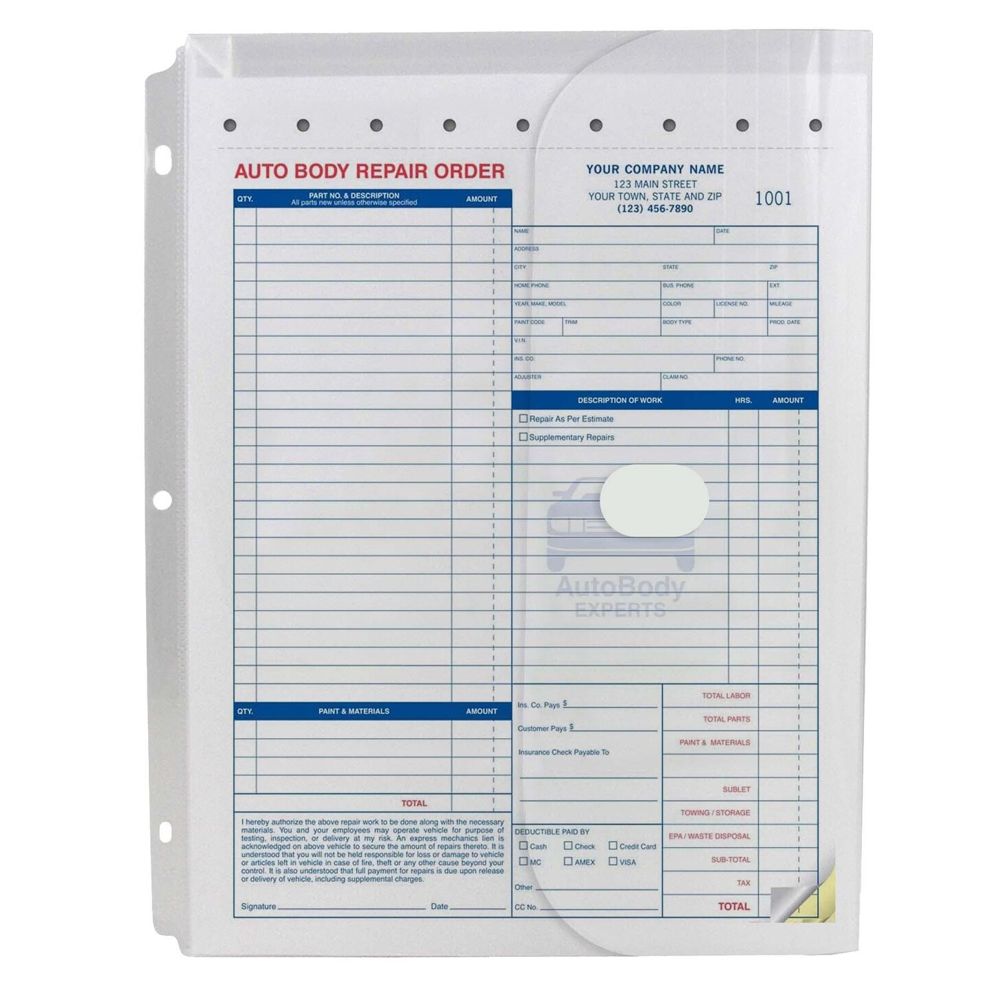 Super Heavyweight Poly Binder Pockets, Clear, Side Loading, 11&#x22; x 8.5&#x22;, Pack of 10