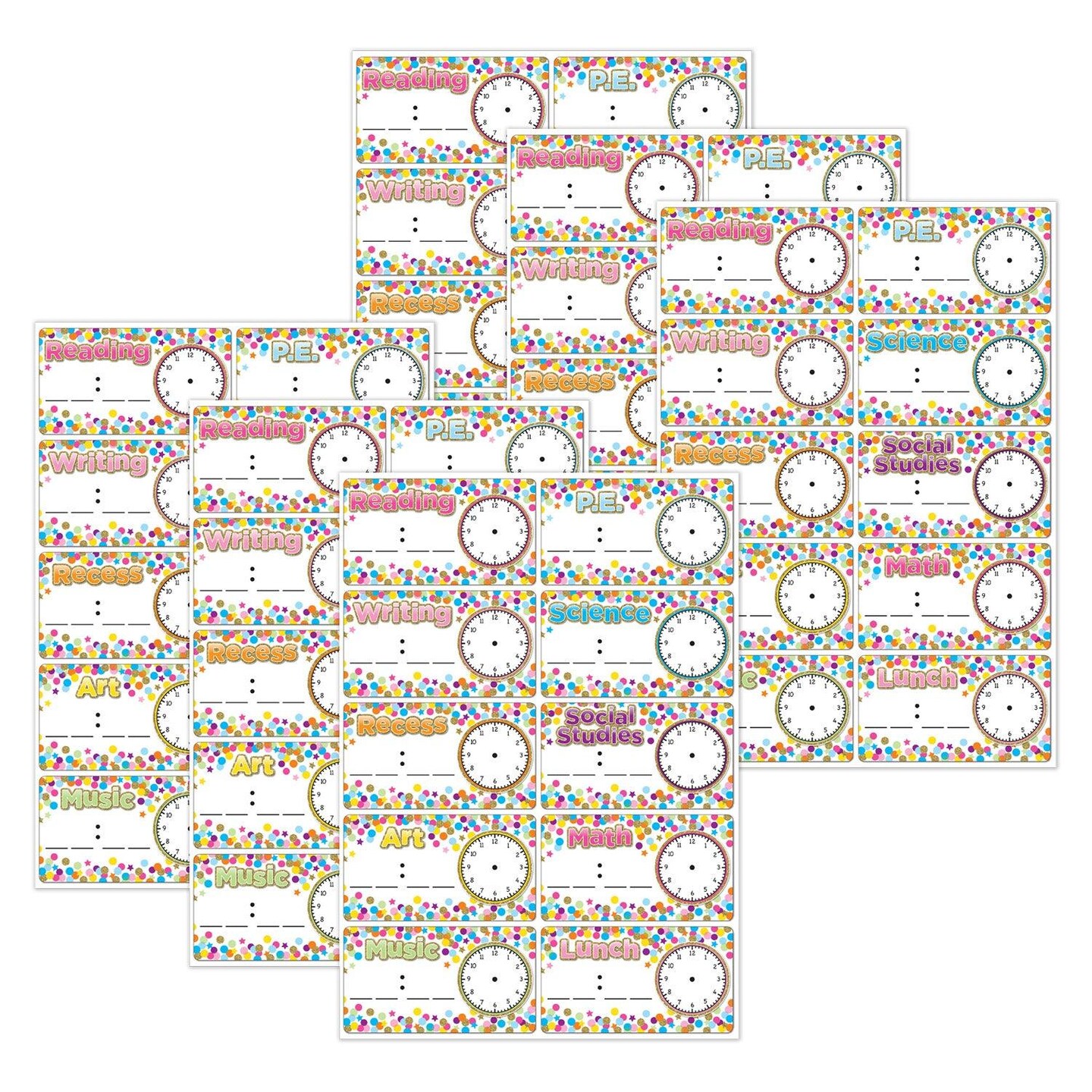 Die-Cut Magnets, Confetti Schedule Cards, 10 Per Pack, 6 Packs | Michaels