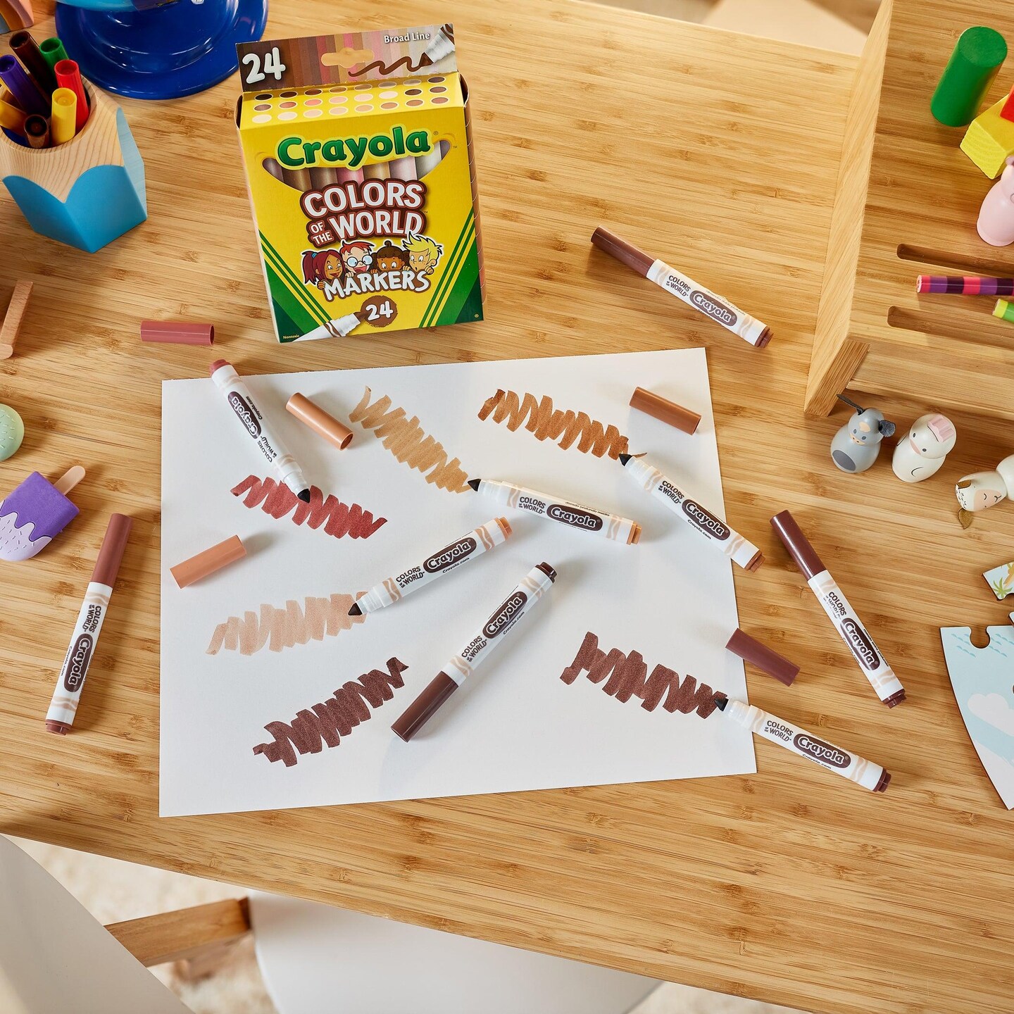 Colors of the World Markers, 24 Per Pack, 2 Packs