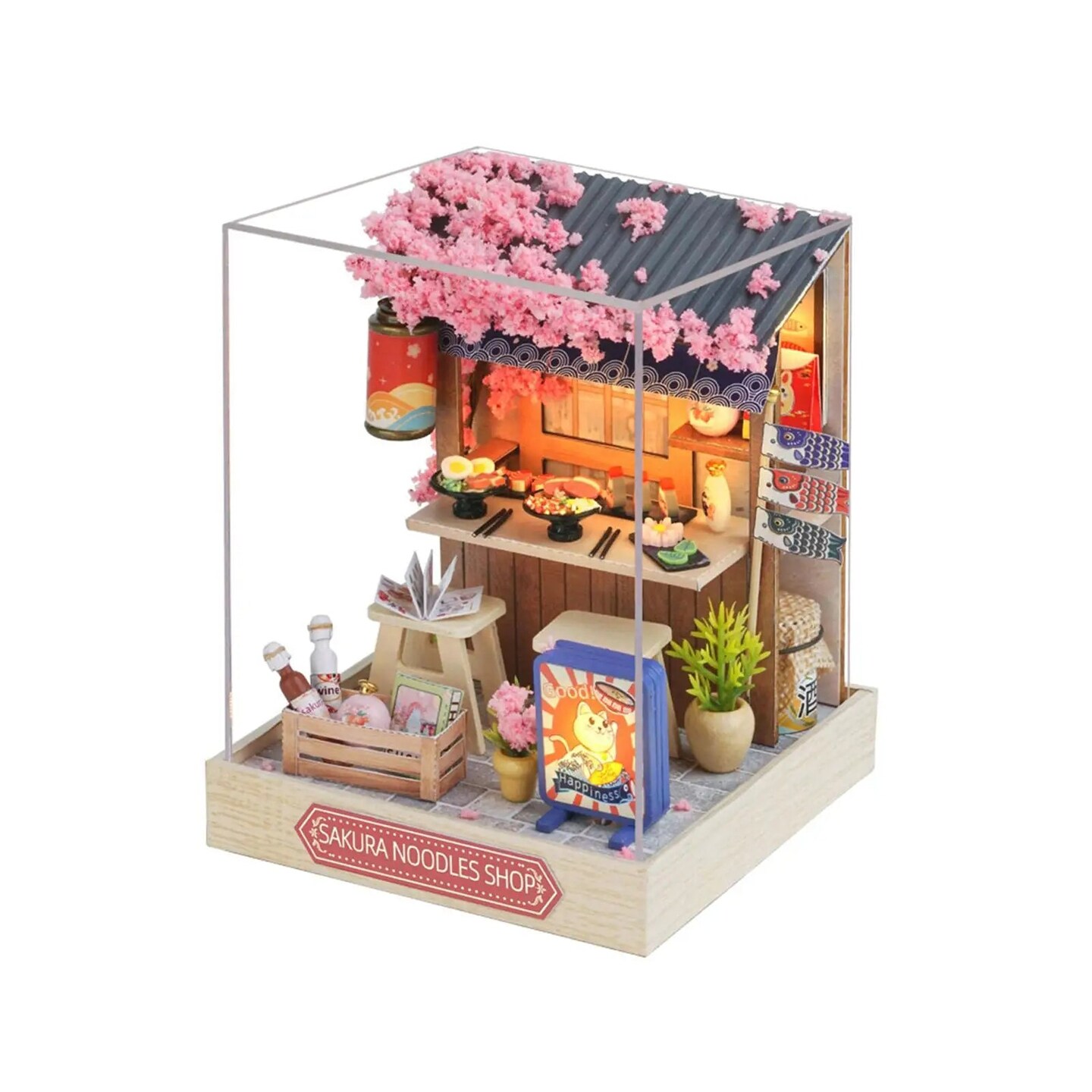 Miniature Wizardi Roombox Kit - Sakura Noodles Shop Dollhouse Kit