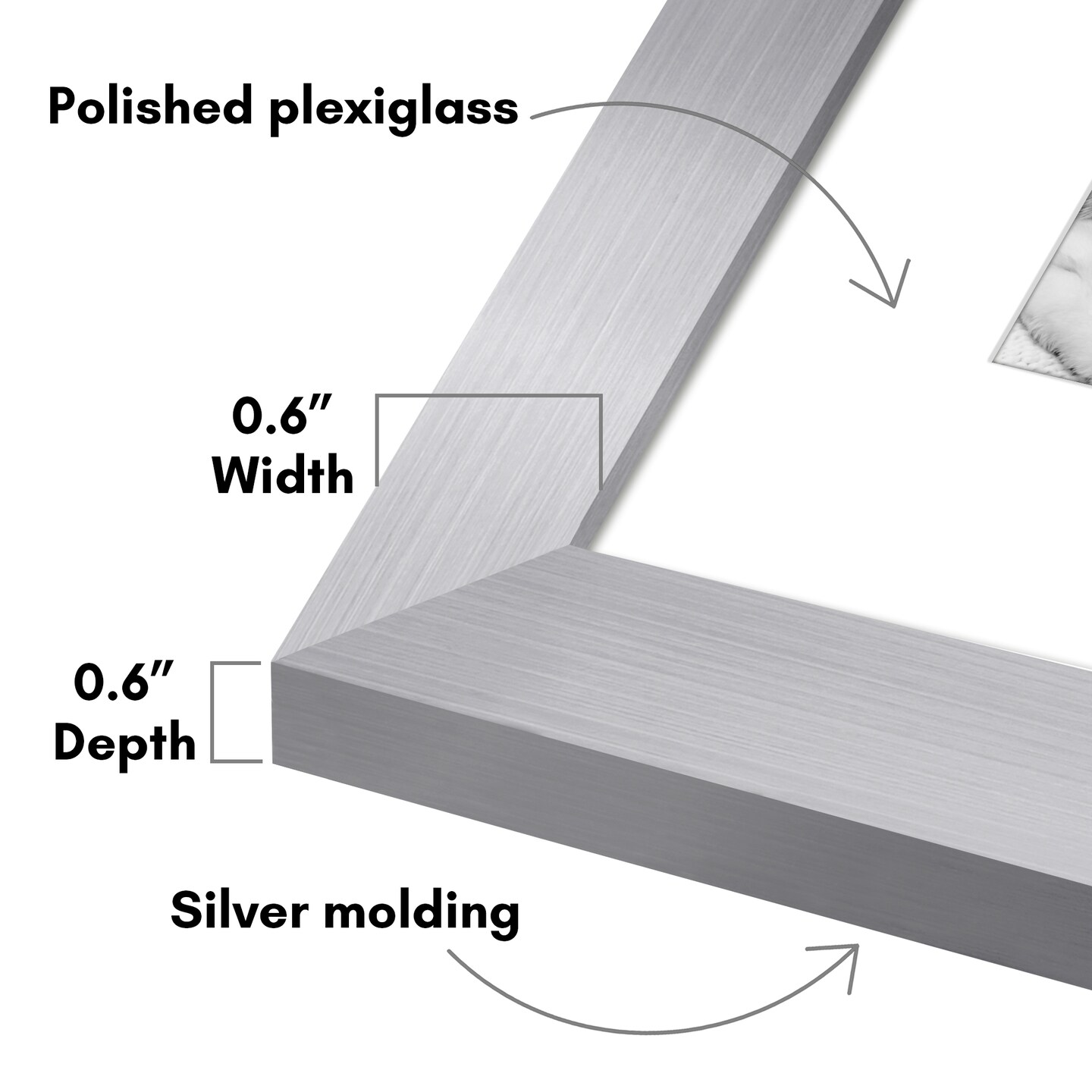 Americanflat 2 Pack of Picture Frames with Mat - Plexiglass Cover