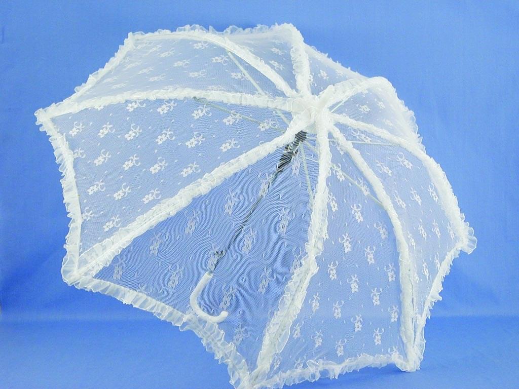 Steampunk Deluxe Lace Costume Umbrella Parasol 37&#x22; - White