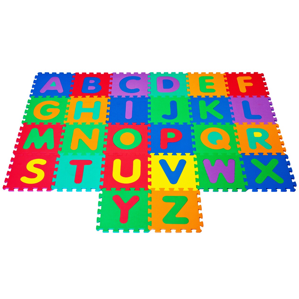 Hey! Play! Foam Floor Alphabet Puzzle Mat Soft Water Resistant 7X4 Ft Kids